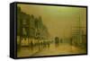 Liverpool Docks-John Atkinson Grimshaw-Framed Stretched Canvas