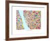 Liverpool England City Street Map-Michael Tompsett-Framed Art Print