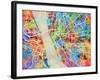 Liverpool England City Street Map-Michael Tompsett-Framed Art Print