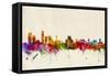 Liverpool England Skyline-Michael Tompsett-Framed Stretched Canvas