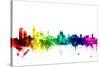 Liverpool England Skyline-Michael Tompsett-Stretched Canvas