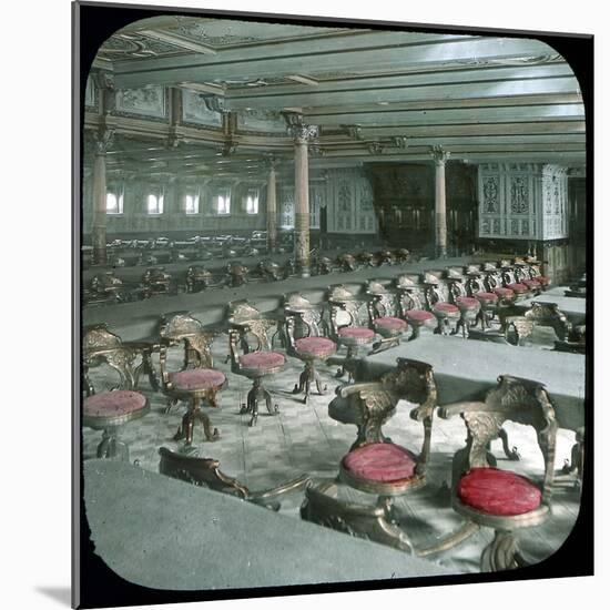 Liverpool (England), the Dining Room of the Trans-Atlantic Liner "Majesty"-Leon, Levy et Fils-Mounted Photographic Print