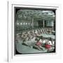 Liverpool (England), the Dining Room of the Trans-Atlantic Liner "Majesty"-Leon, Levy et Fils-Framed Photographic Print