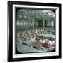 Liverpool (England), the Dining Room of the Trans-Atlantic Liner "Majesty"-Leon, Levy et Fils-Framed Photographic Print