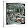 Liverpool (England), the Dining Room of the Trans-Atlantic Liner "Majesty"-Leon, Levy et Fils-Framed Photographic Print