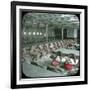 Liverpool (England), the Dining Room of the Trans-Atlantic Liner "Majesty"-Leon, Levy et Fils-Framed Photographic Print