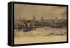 Liverpool, from the Mersey-English Photographer-Framed Stretched Canvas