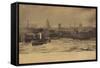 Liverpool, from the Mersey-English Photographer-Framed Stretched Canvas