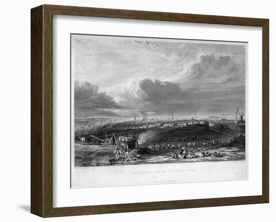 Liverpool from Toxteth Park, 1834-J Sands-Framed Giclee Print