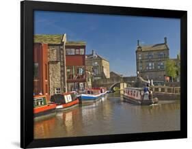Liverpool Leeds Canal, in the Basin at Skipton, Yorkshire Dales National Park, Yorkshire, England-James Emmerson-Framed Premium Photographic Print