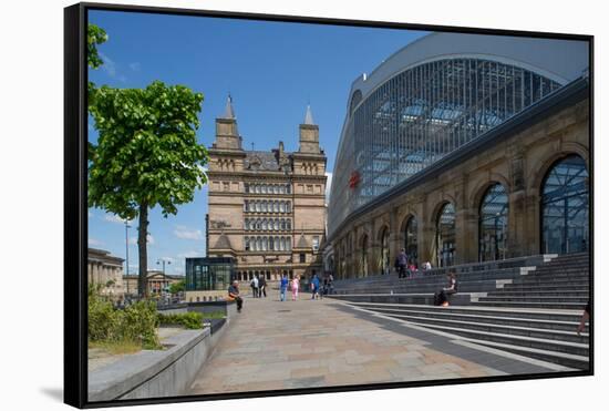 Liverpool Lime Street Railway Station, Liverpool, Merseyside, England, United Kingdom, Europe-Frank Fell-Framed Stretched Canvas