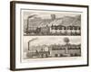 Liverpool-Manchester Railway Early Passenger Trains on the Line-H. Thiriat-Framed Art Print