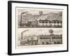 Liverpool-Manchester Railway Early Passenger Trains on the Line-H. Thiriat-Framed Art Print