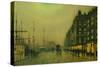 Liverpool Quay by Moonlight-Atkinson Grimshaw-Stretched Canvas