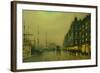 Liverpool Quay by Moonlight-Atkinson Grimshaw-Framed Giclee Print