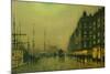 Liverpool Quay by Moonlight-Atkinson Grimshaw-Mounted Giclee Print