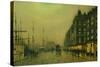 Liverpool Quay by Moonlight-Atkinson Grimshaw-Stretched Canvas