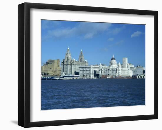 Liverpool Skyline across the Mersey River, England, United Kingdom, Europe-Nicholson Christopher-Framed Photographic Print