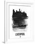 Liverpool Skyline Brush Stroke - Black-NaxArt-Framed Art Print