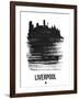 Liverpool Skyline Brush Stroke - Black-NaxArt-Framed Art Print