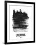 Liverpool Skyline Brush Stroke - Black-NaxArt-Framed Art Print