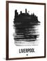 Liverpool Skyline Brush Stroke - Black-NaxArt-Framed Art Print