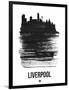 Liverpool Skyline Brush Stroke - Black-NaxArt-Framed Art Print