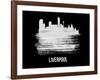Liverpool Skyline Brush Stroke - White-NaxArt-Framed Art Print