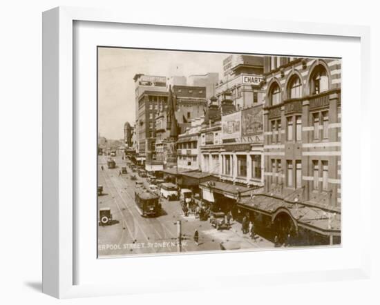 Liverpool Street, Sydney, New South Wales, Australia 1920s-null-Framed Photographic Print