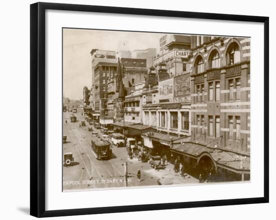 Liverpool Street, Sydney, New South Wales, Australia 1920s-null-Framed Photographic Print