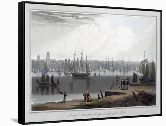 'Liverpool, taken from the oppersite side of the River', 1815-William Daniell-Framed Stretched Canvas