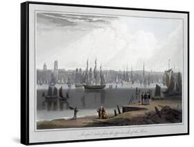 'Liverpool, taken from the oppersite side of the River', 1815-William Daniell-Framed Stretched Canvas