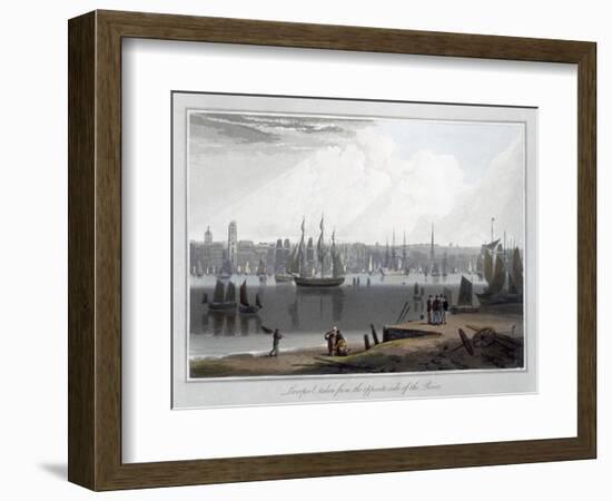 'Liverpool, taken from the oppersite side of the River', 1815-William Daniell-Framed Giclee Print