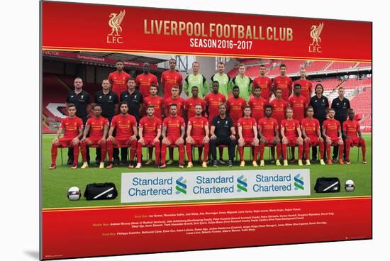 Liverpool- Team 16/17-null-Mounted Poster