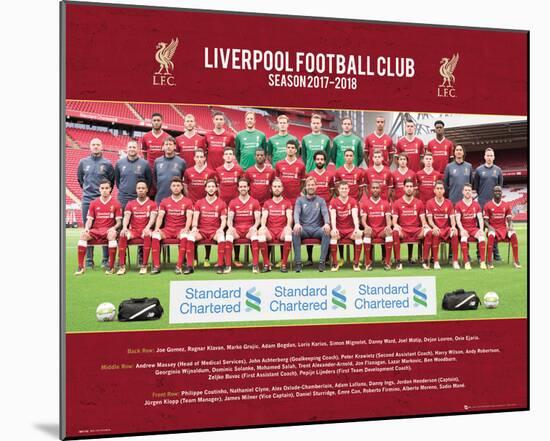 Liverpool - Team 17/18-null-Mounted Mini Poster