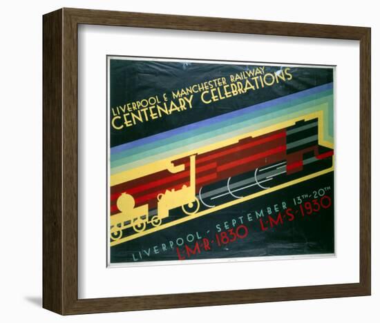 Liverpool to Manchester, Centenary Celebrations-null-Framed Art Print