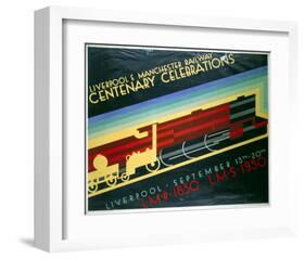 Liverpool to Manchester, Centenary Celebrations-null-Framed Art Print