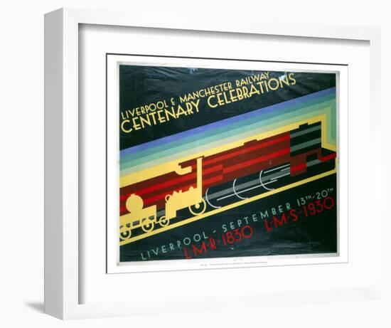 Liverpool to Manchester, Centenary Celebrations-null-Framed Art Print