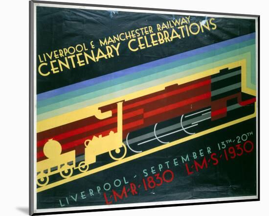 Liverpool to Manchester, Centenary Celebrations-null-Mounted Art Print