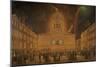 Liverpool Town Hall Illuminated, 1807 (Oil on Canvas)-Robert Salmon-Mounted Giclee Print