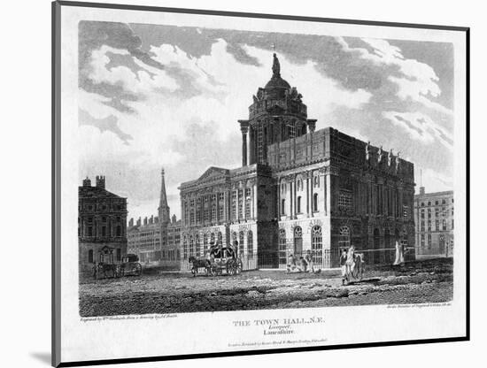 Liverpool Town Hall, Merseyside, 1808-William Woolnoth-Mounted Giclee Print