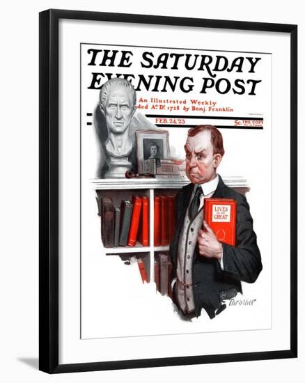 "'Lives of the Saints'," Saturday Evening Post Cover, February 24, 1923-Leslie Thrasher-Framed Giclee Print