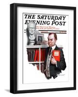 "'Lives of the Saints'," Saturday Evening Post Cover, February 24, 1923-Leslie Thrasher-Framed Giclee Print