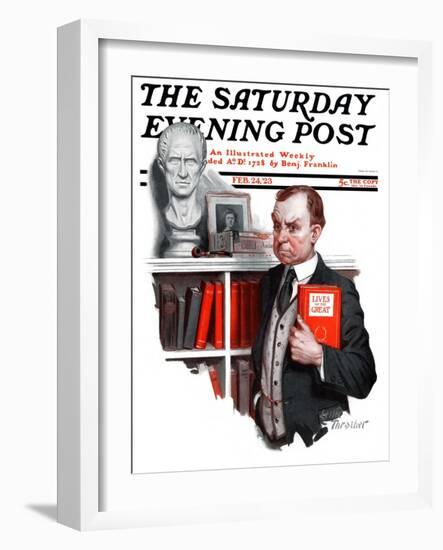 "'Lives of the Saints'," Saturday Evening Post Cover, February 24, 1923-Leslie Thrasher-Framed Giclee Print