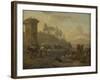 Livestock by a Fountain-Willem Romeyn-Framed Art Print