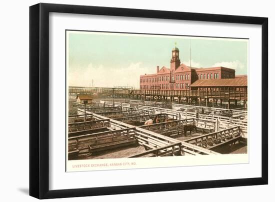 Livestock Exchange, Kansas City, Missouri-null-Framed Art Print