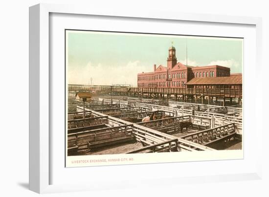 Livestock Exchange, Kansas City, Missouri-null-Framed Art Print