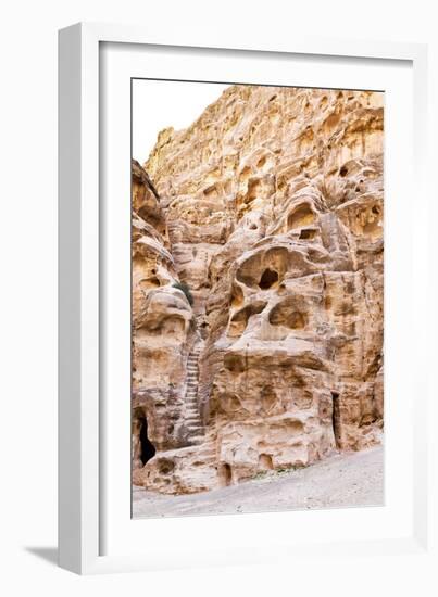 Living Ancient Cavern and Steps in Little Petra-vvoevale-Framed Photographic Print