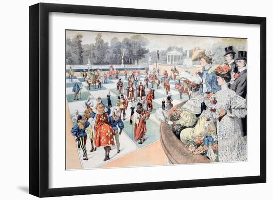 Living Chess Board at Jay Gould Lakewood Estate New Jersey Us (July 1904)-null-Framed Giclee Print