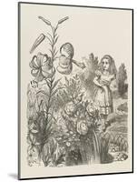 Living Flowers Alice and the Living Flowers-John Tenniel-Mounted Art Print